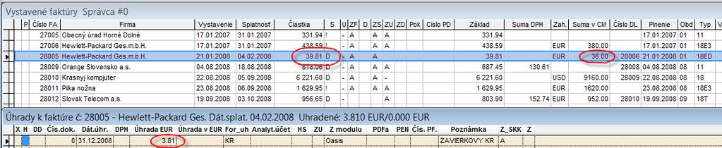 Nie je potrebné opravovať vlastné reporty u zákazníka. Duálne zobrazenie je riešené cez funkciu programu, ktorá zabezpečí správne duálne zobrazenie podľa dátumu faktúry.
