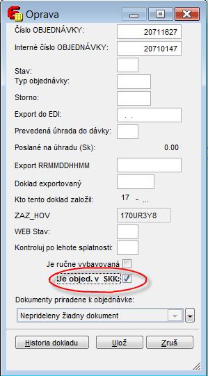 V roku 2008 a 2009 je možné požiť prevod objednávok z hodnoty SKK na EURO a naopak. Slúži na to klávese Ctrl+M.