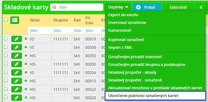 3.4. Historické uzatváranie skladových kariet hromadne Do systému Humanet bola pridaná možnosť uzavrieť skladové karty historicky aj hromadne.