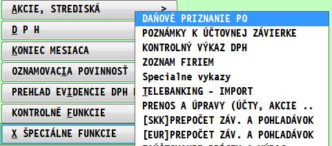 Modul PROLUC Podvojné účtovníctvo DPPO za 2017 Program