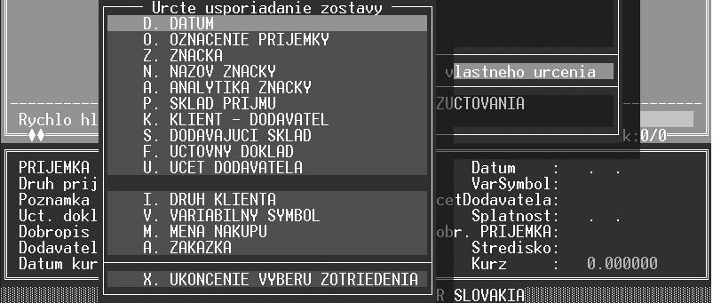 Modul Sklad str. 13 V ďaľšom kroku určujeme usporiadanie zostavy.