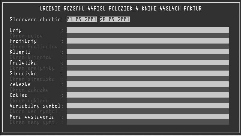 Modul Sklad str. 23 2.2.4 Súpis výdajok podľa vlastného určenia V tejto voľbe si môžeme vytvoriť výpis s evidencie podľa vlastných predstáv.
