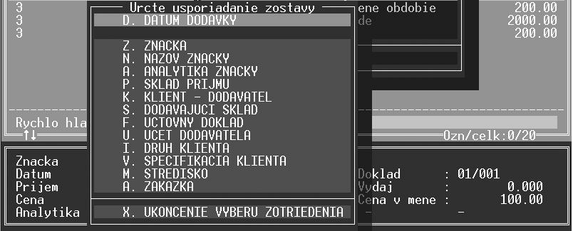 Modul Sklad str. 28 V ďaľšom kroku určujeme usporiadanie zostavy.