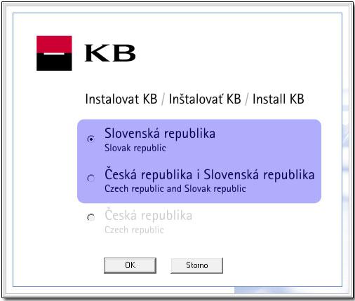 ÚPRAVA PRE KB SLOVENSKO pokiaľ sa aplikácia Profibanka používa pre KB na Slovensku, v adresári KB_PCB_1.23 spustíme súbor setupbank.