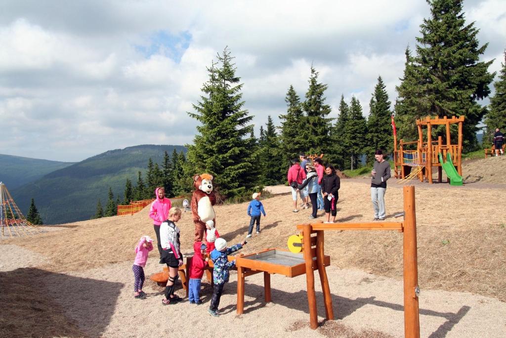 7. NS KRAKONOŠŮV PŘÍBĚH (ŠPINDLERŮV MLÝN, MEDVĚDÍN) Délka: 9,5 km Povrch: zpevněná cesta Vhodné pro: kočárek ano, odrážedla, kola ne, vzhledem k povaze trasy (NS s úkoly) Výchozí bod: horní stanice