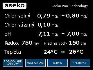 Koncentrovaný Superchlor se nesmí dostat k sondám! Je proto třeba ho nasypat přímo do bazénu co nejdál od místa odběru vody filtrační jednotkou. Zapneme ASIN Aqua PROFI vypínačem na pravém boku.