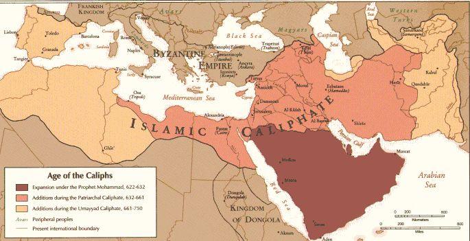 Vzestup a pád arabské říše Muhammadovy myšlenky získávají stále více příznivců pocit sounáležitosti vznik centralizované říše 7. stol. n. l.