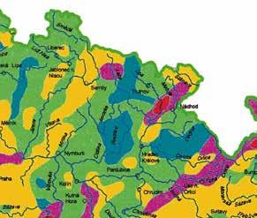 7 Cs v půdě (kbq/m 2 ) po havárii jaderné elektrárny v Černobylu v roce 19