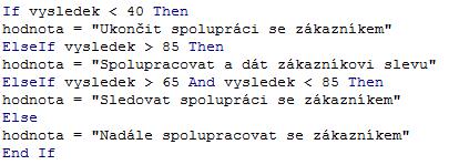 matici. Aby mohl proběhnout výpočet, bylo potřeba pomocí kódu vytvořit i stavovou Obrázek č.