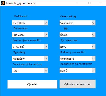 4.1.4. Model v MathWorks MATLAB formulář Mezi další možnosti, jak vytvořit fuzzy model je opět pomocí programu MathWorks MATLAB, ale tentokrát funkcí GUI.