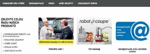 do vyhrazené zóny získáte přístup k informacím a souborům s údaji o jednotlivých výrobcích Robot-Coupe: