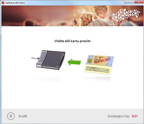 1 Prihlasovanie na portál Budete vyzvaní na pripojenie čítačky do vášho počítača a vloženie vášho občianskeho preukazu s čipom do čítačky kariet (Obr.