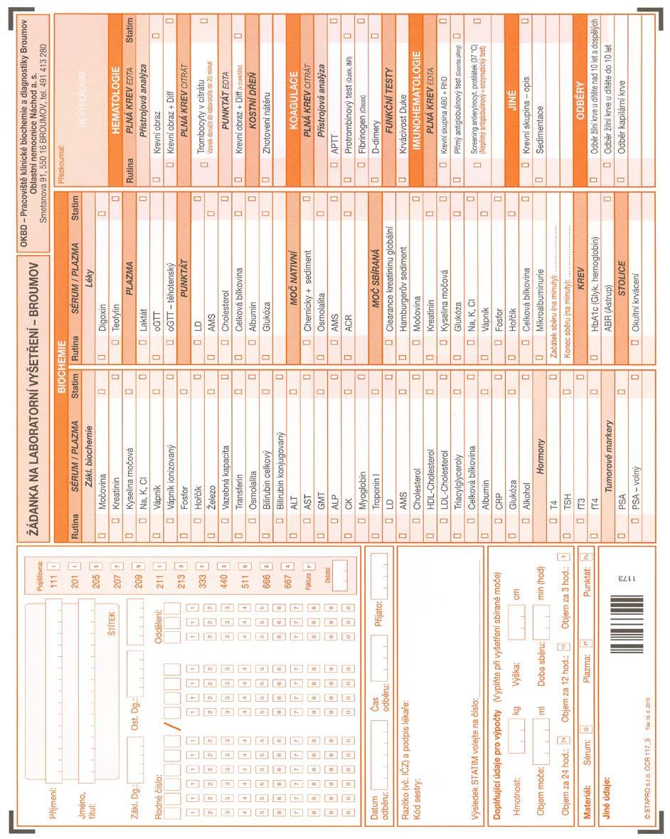 9. Přílohy OKBD - Pracoviště klinické biochemie a