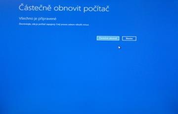 4. Nástroj - Obnovit do továrního nastavení Obnovení počítače do továrního nastavení zabere mnohem delší dobu a zajistí kompletní reset