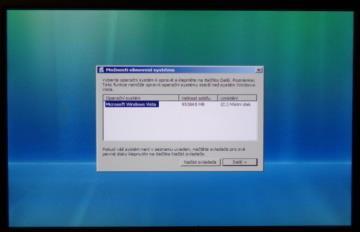 V případě zjištění problémů bude nabídnuta automatická oprava a restart pc. Pokud nezvolíme automatickou opravu, bude nabídnuto okno s výběrem instalace systému, který chceme opravit.