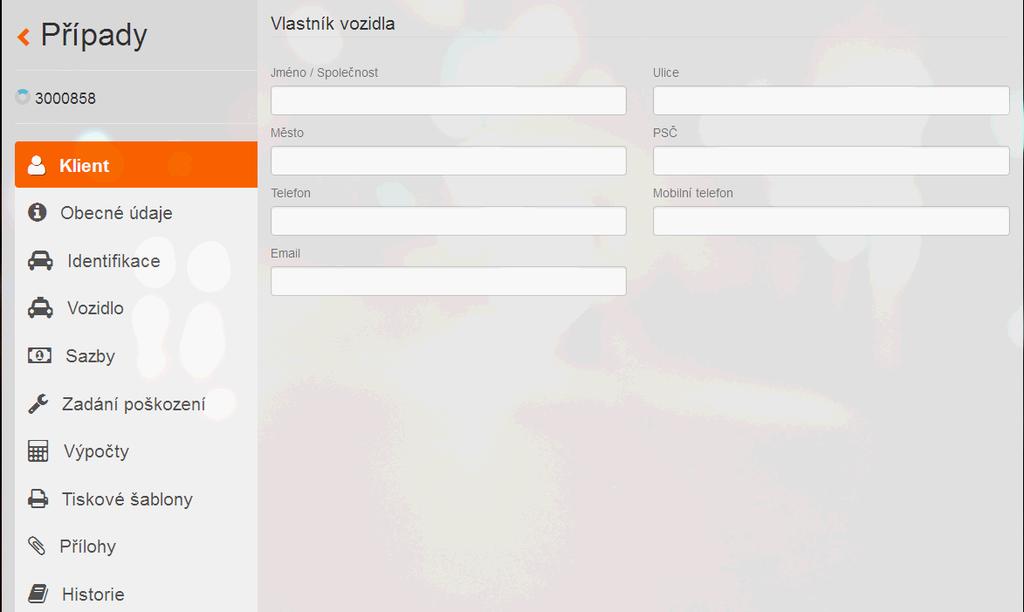 servisy, poisťovne ) Karta Obecné údaje Karta Obecné údaje