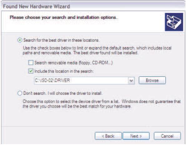 Pre inštaláciu ovládača sú potrebné práva administrátora Windowsu. - V zobrazenom okne si vyberte možnosť "Install from a list or specific location" a stlačte tlačidlo "Next".