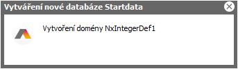 Poznámka: Jelikož jsme v předchozích krocích zvolili, že chceme instalovat Startovací data, nabízí se spojení s názvem Startdata.