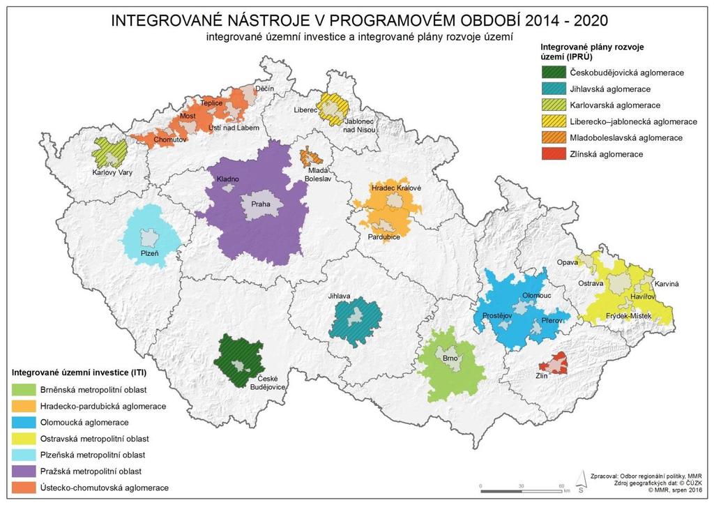 Byly vypsány výzvy řídicích orgánů IROP, OPD a OPZ pro integrované nástroje na základě kritérií schválených na předmětných Monitorovacích výborech.