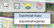 Export mapy nebo legendy do PNG Export mapy s poměrným měřítkem