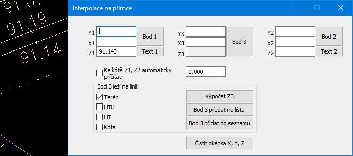 Pokud je k dispozici mapa provedená ve 3D (digitální model terénu) nebo mapa s výškopisem, je vhodné provádět odečet včetně výškových lomů terénu.