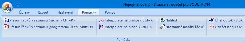 Kapitola 2 Základní údaje, první spuštění programu Program je určen k odměřování vytyčovacích souřadnic Y, X, Z ze situační mapy v CAD programu.