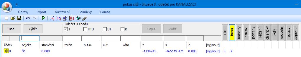 dojde k přesunu řádku do Protože je zapnut parametr [x] Automaticky ukládat data, objeví se