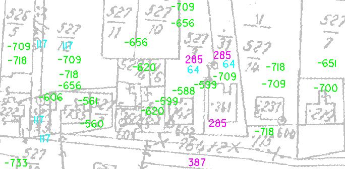 ZPMZ v S-JTSK (znázorněno fialovou barvou) Obr. 9 Ukázka grafického zápisu ZPMZ 4.1.5 Výsledky dřívější zeměměřické činnosti Ve dnech 26. 8. 2013 a 26. 11.