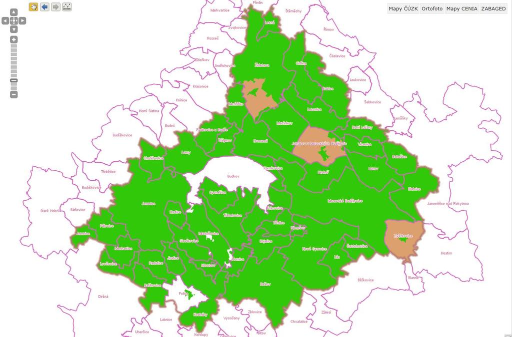 KATASTRÁLNÍ MAPA - STAV DIGITALIZACE