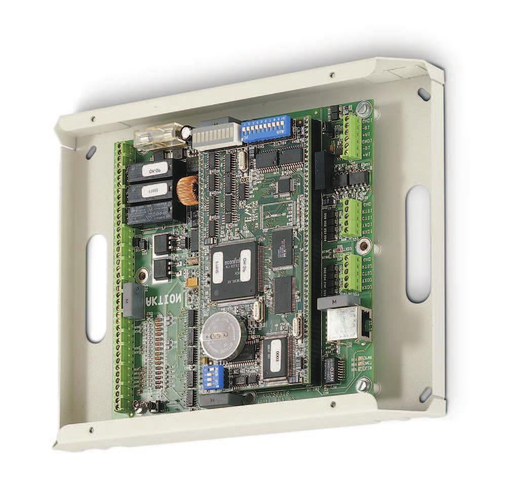 Řídící jednotky KMC/E/2M MMC Ethernet RS485 Anti-passback 32 dveří Řídící kontrolér MultiCon pro přístupové systémy s oboustrannou kontrolou dveří a s možností připojení podřízených (slave) dveřních