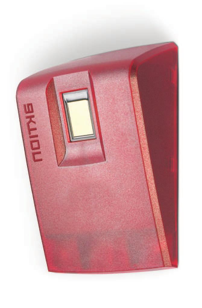 AXR-500/510 125 khz Mifare Biometrie Bezkontaktní snímač řady Aktion.NEXT s biometrickým senzorem otisku prstu a výměnným vrchním krytem.