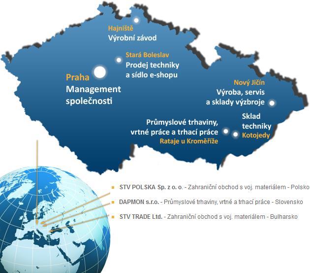 4 Analýza současného stavu podniku STV GROUP a. s. patří již od roku 1994 k nejvýznamnějším společnostem působícím na evropském trhu s vojenským materiálem.