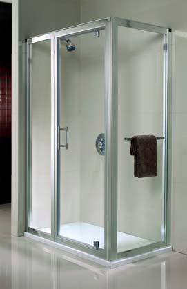 Geo-6 Rozšiřovací skleněné panely 18, 42, 60 a 80 cm pro křídlové pivotové nebo skládací dveře Geo-6 H 1815 Pravé bezpečnostní sklo Tloušťka skla: 6 mm Možnost montáže panelu na levé nebo pravé