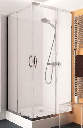 Rekord Čtvercový sprchový kout 80 x 80 cm a 90 x 90 cm posuvné dveře 1850 C Pravé bezpečnostní sklo Tloušťka skla: 4 mm Číslo výrobku Výplň - sklo Barva profilu Rozměrové možnosti (mm) H Výška (mm) C