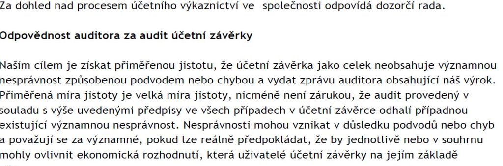 SPOLEČNOSTI ZPRÁVA