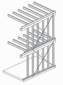 Konstrukce stěn a sloupů stabilita konstrukcí Princip: - tuhá stropní