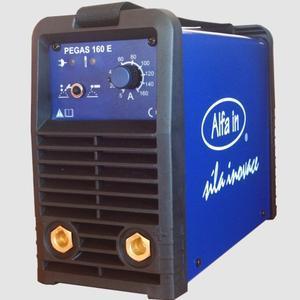 Svařovací inventor Alfa in Pegas 160 E - Metoda MMA/TIG - Síťové napětí 1x230/50-60 V/Hz - Svařovací proud 5-160 A - Svařovací proud (dz=100%) i2/u2 80/23,2 / 80/13,2 A/V - Svařovací proud (dz=60%)