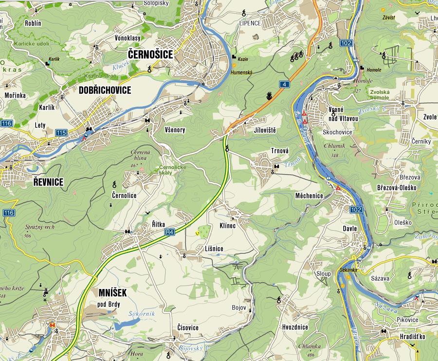 VARIANTA III. napojení na Mníšecký přivaděč Mníšecký region je v současné době zásoben z realizovaného skupinového vodovodu v úseku Zbraslav Baně Mníšek pod Brdy.
