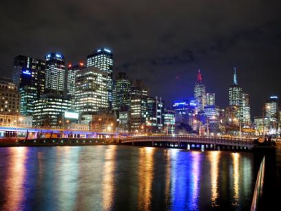 odľahlého Melbourne v Austrálii, mesto s typickým európskym