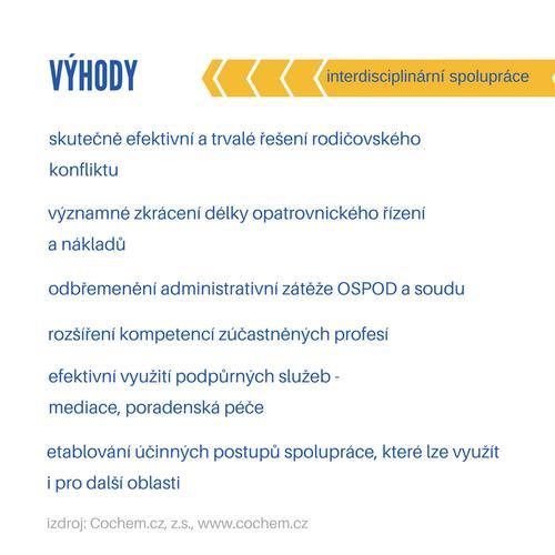 Obr. 2 Výhody interdisciplinární spolupráce Kompetence jednotlivých expertů nemusí být rovnocenné, protože v rámci permanentní spolupráce je lze vyvážit, tj.