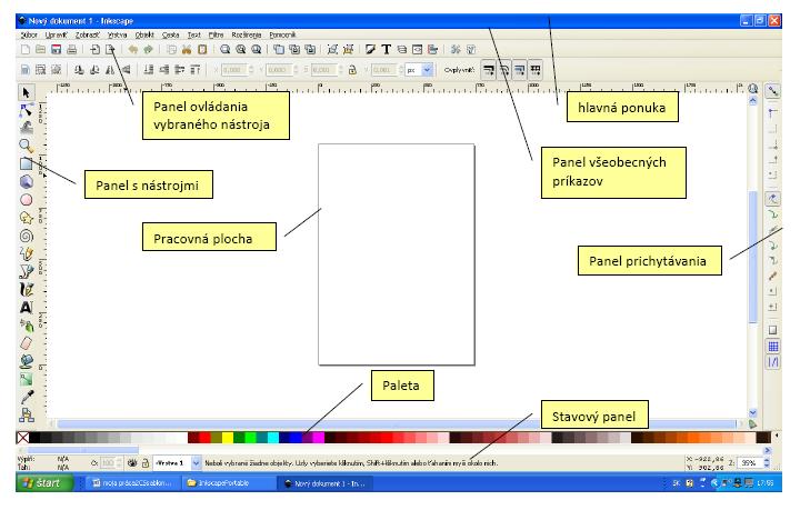 Grafický program Inkscape má 18 nástrojov: Výber a transformácia objektov (zväčšiť, zmenšiť, otočiť,.