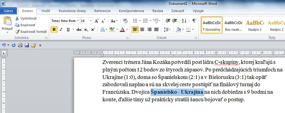 10 Formátovanie písma a odseku V texte ktorý sme napísali môžeme robiť úpravy pomocou karty Domov, kde