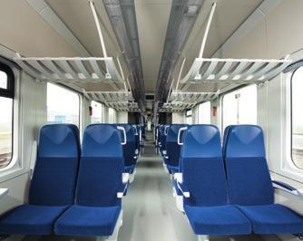 Interiér elektrických jednotek Interpanter je uzpůsoben pohodlnému cestování na větší vzdálenosti.