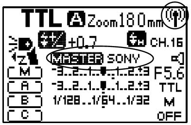 2.4G MASTER Opakovaně stiskněte tlačítko volby, dokud se na displeji nezobrazí "Master Sony". 2.