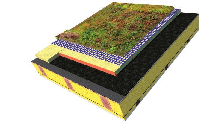 2. VÝBĚR VHODNÉHO ŘEŠENÍ Šikmá střecha ISOVER Tyto střechy jsou vhodné hlavně pro novostavby, kde je střecha od první chvíle projektována pro budoucí ozelenění.