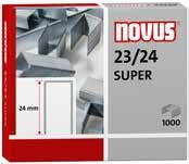 na 170 listů standardního papíru (80 g/m²) Balení Box 1000 kusů 042-0240 NOVUS 23/24 SUPER Sešívací spony pro blokové sešívačky,