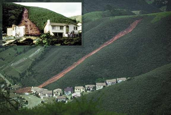 16) FLOW OF SILTY SOILS AND DEBRIS DUE TO THE