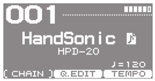 Zvuk však lze přiřadit i D-BEAM, stejně jako padu. To znamená, že HandSonic umožňuje hrát širokou paletou nástrojových zvuků současně, popř. zkušeně přepínat mezi zvuky pomocí různých herních technik.