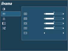 Geometry Geometrie PICTURE ADJUST IMAGE SETTINGS ProLite XB2380HS GEOMETRY PIXEL CLOCK COLOR SETTINGS PHASE OSD HORIZONTAL POSITION EXTRA VERTICAL POSITION ASPECT FULL Úprava položek Problém /