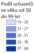 V kategorii 30 49 let je registrováno nejvíce uchazečů téměř 8000, z toho nadpoloviční většina žen (4472).